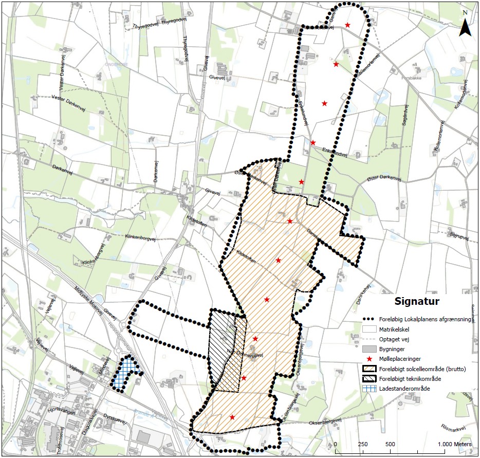 Kortafgrænsning lokalplan 1457